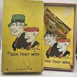 Rare & Vintage 1948 New Haven Dick Tracy Wristwatch & Original Box